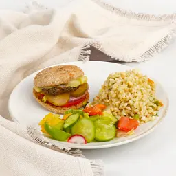 Beef Burger With Cheese Meal